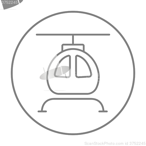 Image of Helicopter line icon.