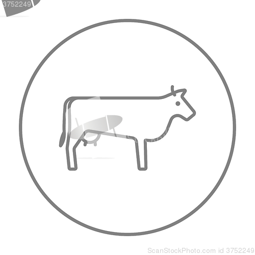 Image of Cow line icon.