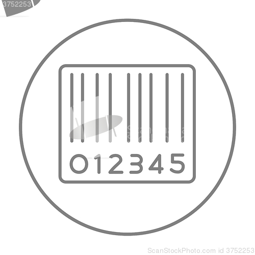 Image of Barcode line icon.