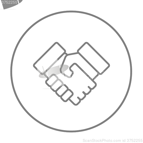 Image of Handshake line icon.