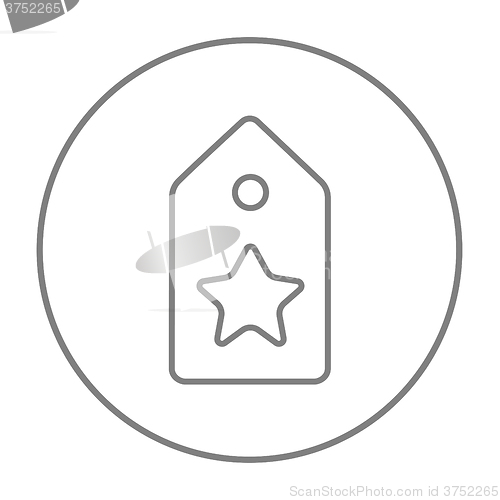 Image of Tag with star line icon.