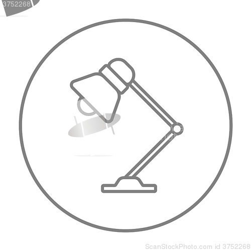 Image of Table lamp line icon.