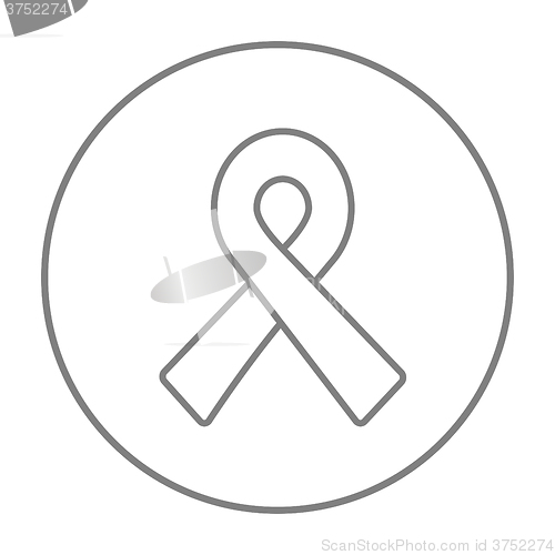 Image of Ribbon line icon.