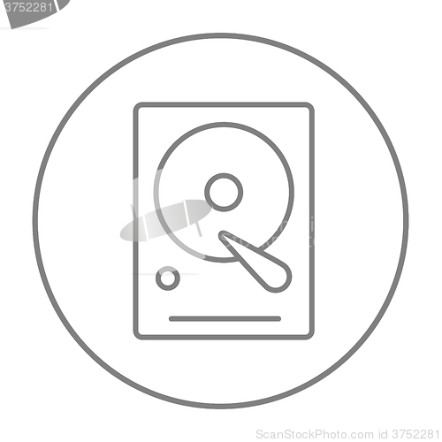 Image of Hard disk line icon.
