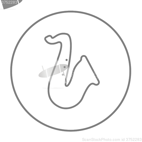 Image of Saxophone line icon.