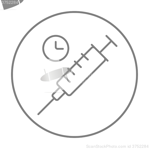 Image of Syringe line icon.