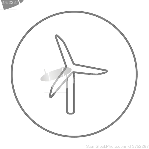 Image of Windmill line icon.