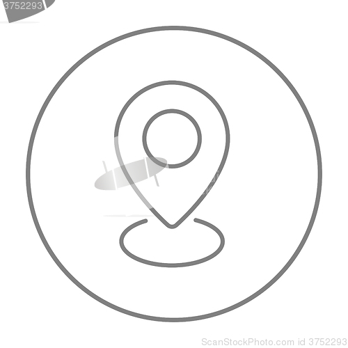 Image of Navigator guide itinerary line icon.