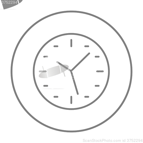 Image of Wall clock line icon.