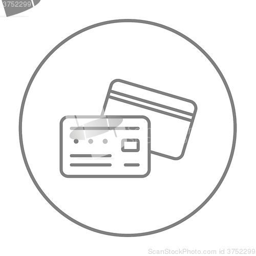 Image of Credit card line icon.