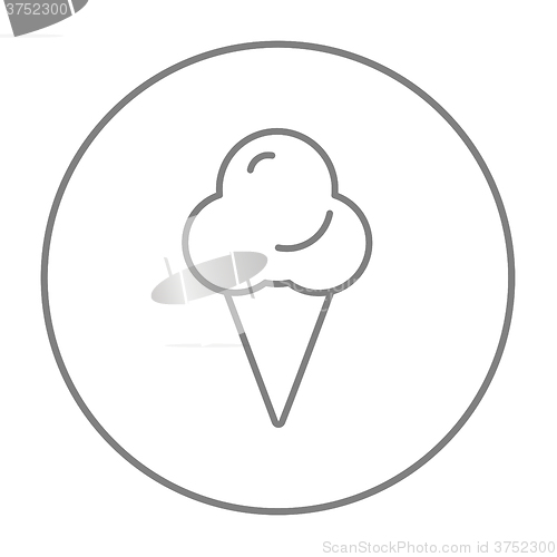 Image of Ice cream line icon.