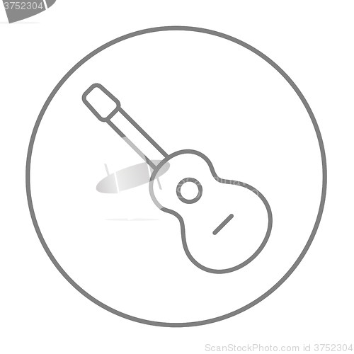 Image of Acoustic guitar line icon.