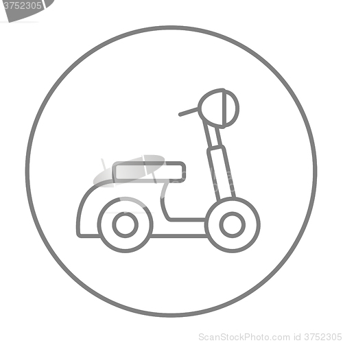 Image of Scooter line icon.