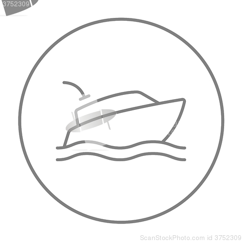 Image of Yacht line icon.