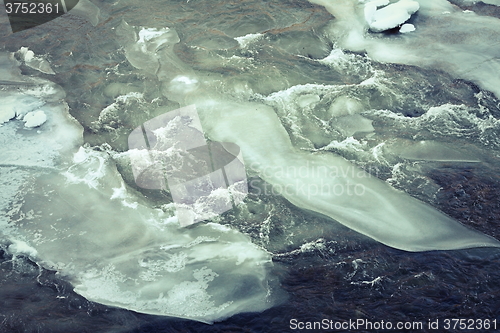 Image of ice on river surface