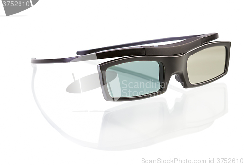 Image of 3d glasses on white 