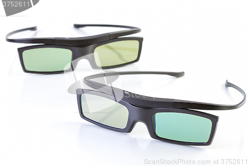 Image of 3d glasses on white 