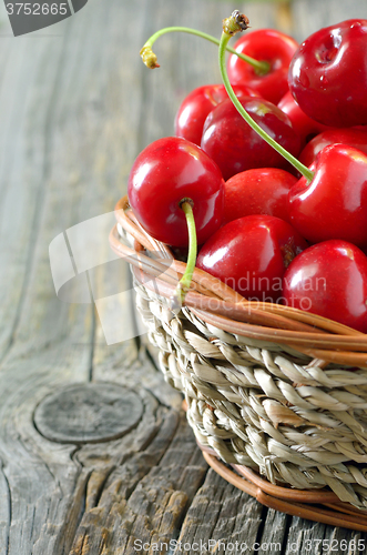 Image of red sweet cherries