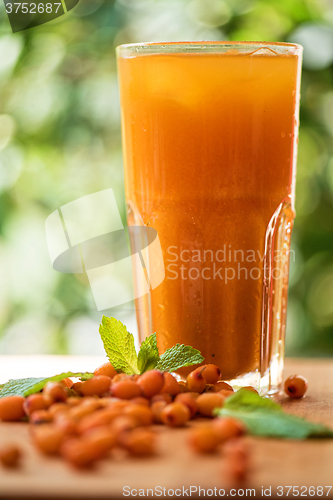 Image of fruit drink with sea buckthorn