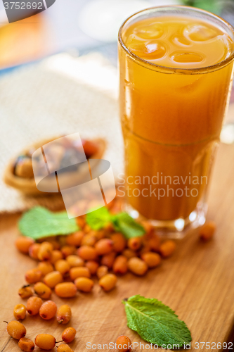 Image of fruit drink with sea buckthorn