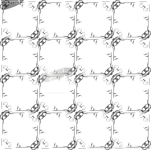 Image of Abstract geometric seamless pattern. Black and white style pattern with circle and line.