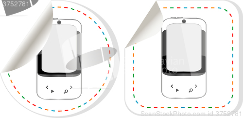 Image of vector smart phone sticker set