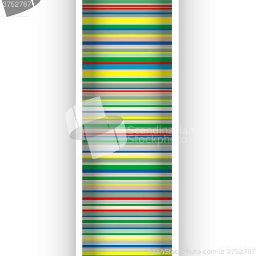 Image of Gallery Interior with colorful abstarct lines. vector vintage background