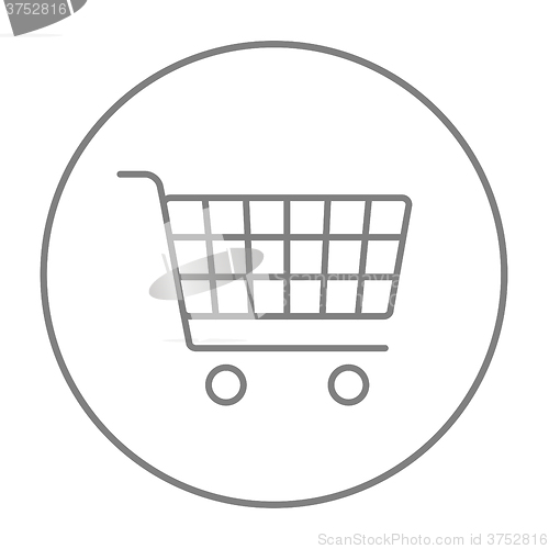 Image of Shopping cart line icon.