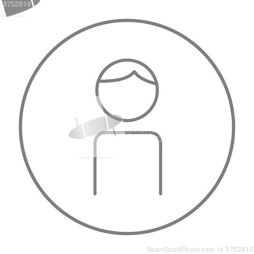 Image of Businessman line icon.