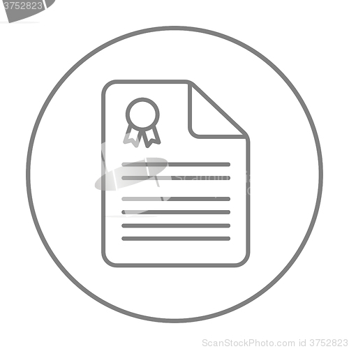 Image of Real estate contract line icon.