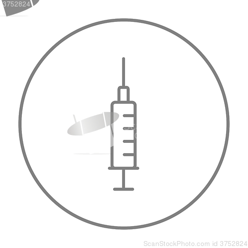 Image of Syringe line icon.