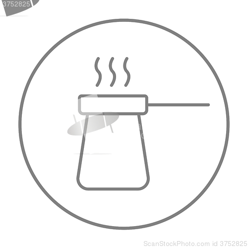 Image of Coffee turk line icon.