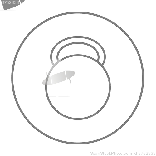 Image of Kettlebell line icon.