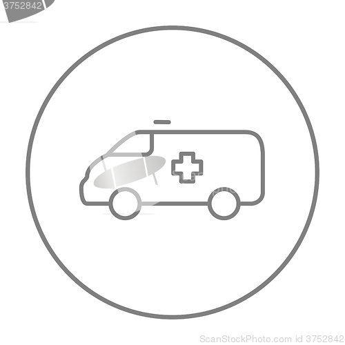 Image of Ambulance car line icon.