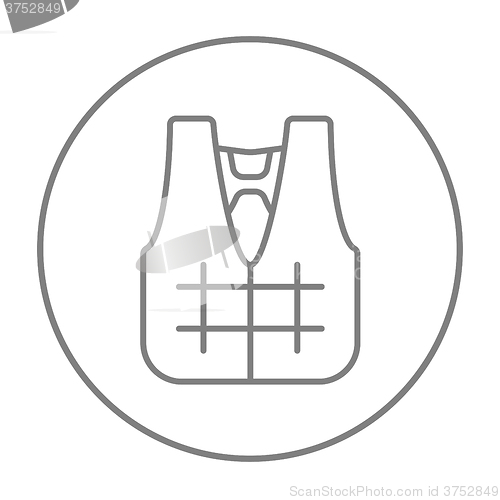 Image of Life vest line icon.