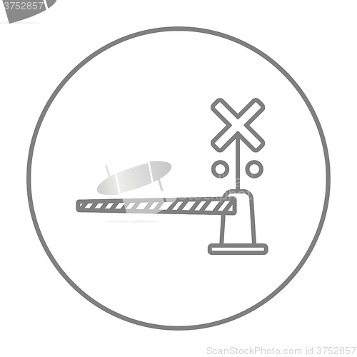 Image of Railway barrier line icon.