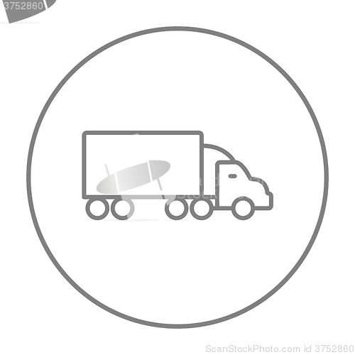 Image of Delivery truck line icon.