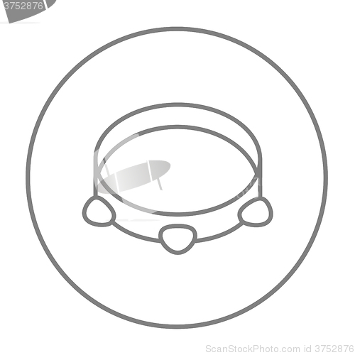 Image of Tambourine line icon.