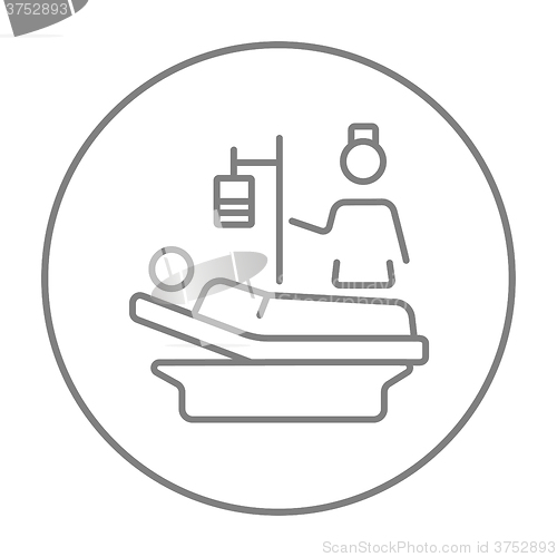 Image of Nursing care line icon.