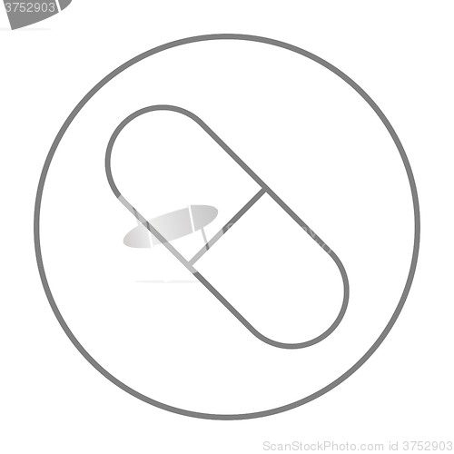 Image of Capsule pill line icon.