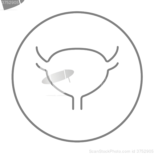 Image of Urinary bladder line icon.