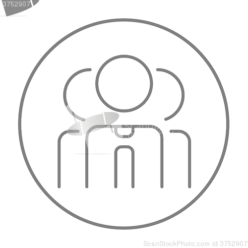 Image of Group of businessmen line icon.