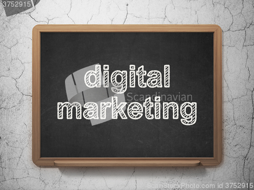 Image of Marketing concept: Digital Marketing on chalkboard background