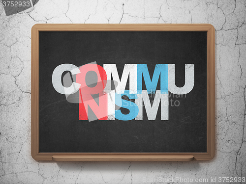 Image of Politics concept: Communism on School Board background