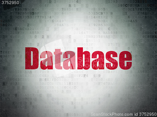 Image of Database concept: Database on Digital Paper background