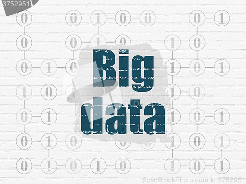 Image of Information concept: Big Data on wall background