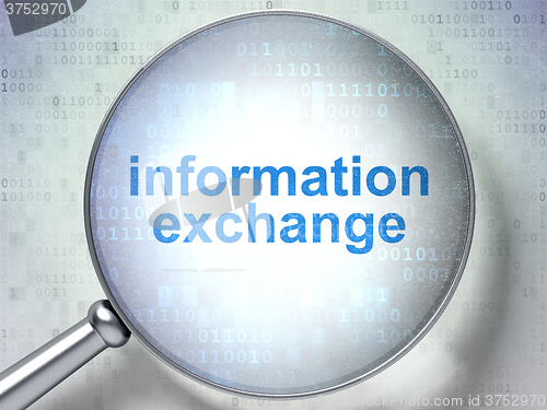 Image of Data concept: Information Exchange with optical glass