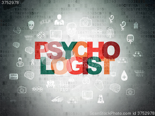 Image of Medicine concept: Psychologist on Digital Paper background