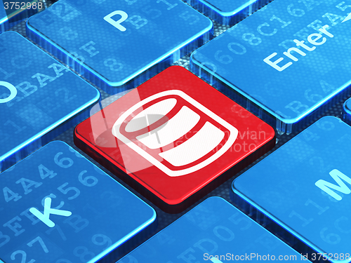 Image of Software concept: Database on computer keyboard background