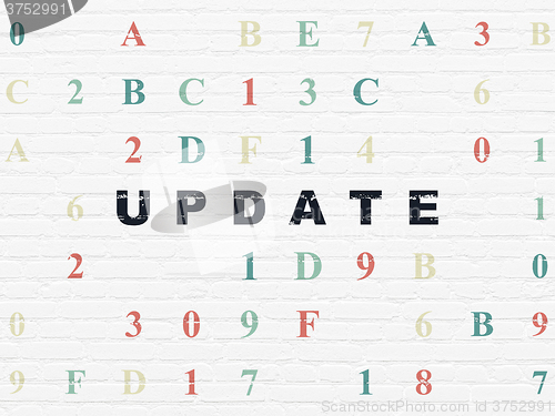 Image of Web design concept: Update on wall background